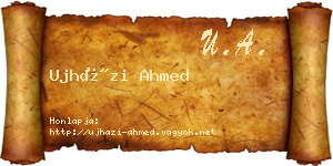 Ujházi Ahmed névjegykártya